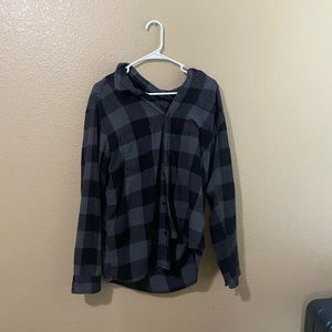 black and grey flannel
